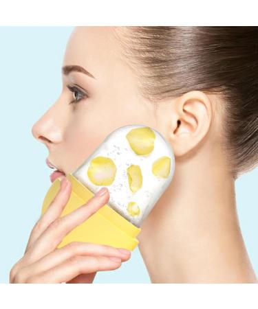 Facial Ice Roller Eye Ice Roller Beauty Tool Ice Roller Ice Roller for Face Skin Care Ice Roller Cold therapyy Face Roller | Silicone Ice Mold for Face Beauty Ice Roller for Skin Small Ice Roller Yellow - Buy Online on GoSupps.com