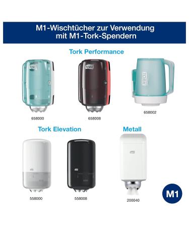 Tork 610133 Multi-Purpose Paper Wiper for M1 Mini Donor System | 1-Layer Stable White Paper | 3 x 120m Advanced Single Rolls - International Shipping Available - Buy Online on GoSupps.com