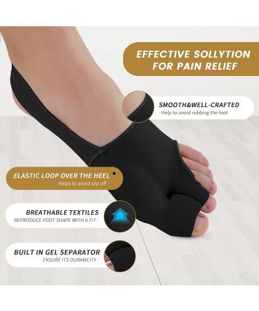 Huninpr Bunion Corrector & Relief Kit - 3 Pack Set for Hallux Valgus Correction - Non-Surgical Toe Separator & Protector Sleeve for Pain Relief - Black - Buy Online on GoSupps.com