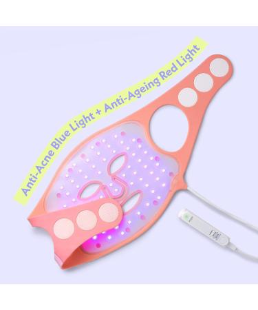 LED Face Mask Light Therapy - By Zutta - 3 Colour Settings Light Therapy - Anti Acne Blue Light - Anti-Ageing Red light - Skin Rejuvenation & Wrinkle Reduction - Lightweight Portable Silicone - Buy Online on GoSupps.com