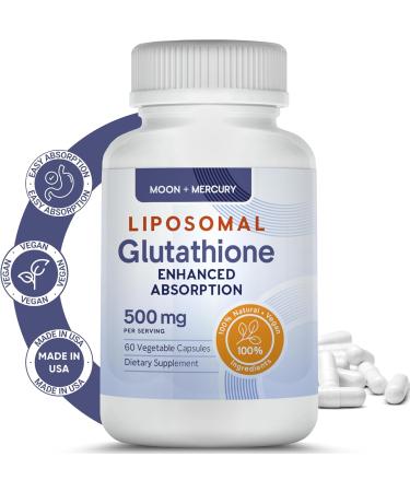 Liposomal Glutathione Capsules - Enhanced Reduced Glutathione Supplement | 60 Count for Optimal Detox & Health - Buy Online on GoSupps.com