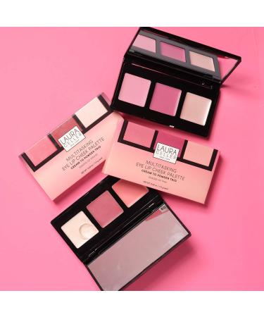 Laura Geller Multitasking Palette - Pink Cream to Powder Trio | Eye, Lip, Cheek - Buy Online on GoSupps.com