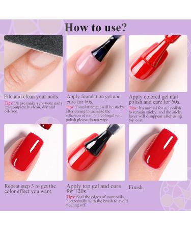 Saviland 15ml Gel Nail Polish Base and Top Coat Set - Shiny No Wipe Soak Off Clear Gel Polish for Starters - Nail Salon Quality at Home - Ideal Gift - Buy Online on GoSupps.com