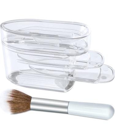 AMAZDIP 2-in-1 Dip Powder Recycling Tray System with Scoop & French Tip Dip Nail Tray with Cleaning Brush, MESS FREE, Nail Art Glitter Powder Catcher Saver Accessories Tools - Clear Clear+Brush - Buy Online on GoSupps.com