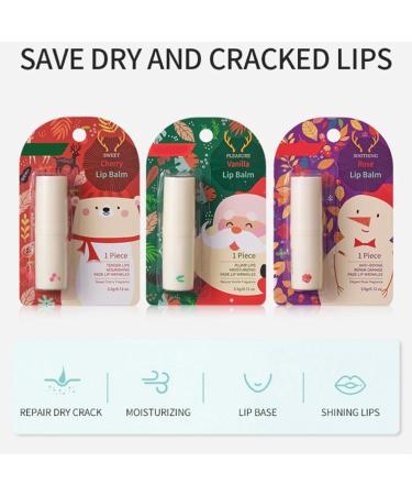 3-Piece Flavored Lip Balm Set - Moisturizing for Dry Lips Holiday Gift for Women Men Christmas Present 3 Pack Multicolor One Size One Size Multicolor - Buy Online on GoSupps.com