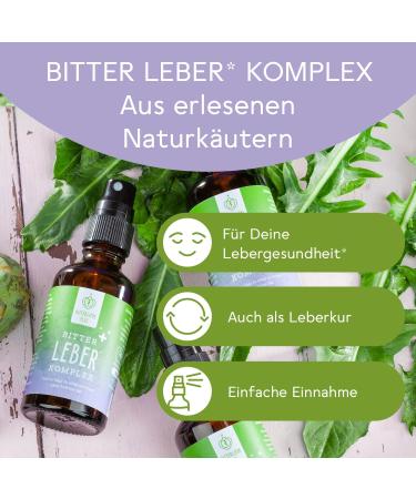 Bitterliebe Liver Complex Spray - Natural Liver Support with Bitter Substances & Choline - Detox & Fat Digestion - 3 Set - Buy Online on GoSupps.com