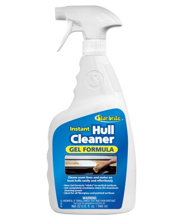 STAR BRITE Instant Hull Cleaner - Gel Spray Formula Clings to Vertical Surfaces Easily Removing Stains From Boat Hulls, Fiberglass, Plastic & Painted Surfaces 32 Oz (096132)