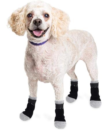 Saintrygo Anti-Slip Dog Socks Paw Protector with Paw Patterns - 8 Pieces, Small Size | Adjustable Straps for Indoor Paw Protection and Traction Control - Buy Online on GoSupps.com