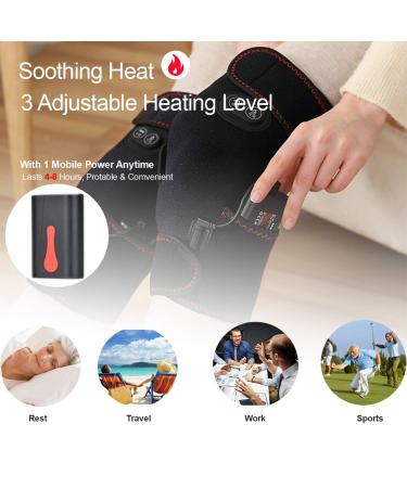 Heated Knee Massager for Pain Relief - Vibration and Heat Therapy for Knee Pain - Arthritis Support and Muscle Relaxation - Buy Online on GoSupps.com