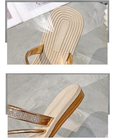 Buy Women's Flat Slides Sandals - Rhinestone Jeweled Bunion Corrector Casual Summer Clip Toe Ring Sandals for Big Toe Bone Correction - Size 6.5 Yellow - Buy Online on GoSupps.com