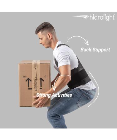 Back Brace with Suspension for Lower Back Pain Relief - Lumbar Support & Posture Corrector for Heavy Lifting | Gait Belt - Large Black - Buy Online on GoSupps.com