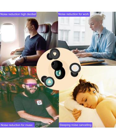 Buy Ear Plugs for Sleeping | Noise Cancelling & Reusable Silicone | 26dB Noise Reduction | Washable & Comfortable | 4 Pairs + 3 Color Sound Track - Buy Online on GoSupps.com
