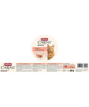 Animonda Carny Ocean Cat Food - Salmon & Young Sardines | Wet Food Pack of 12 x 80g - Premium International Shipping - Buy Online on GoSupps.com