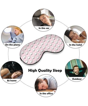 Cute White Maltese Poodle Sleep Mask for Women | Adjustable Eye Shades with Elastic Strap - Perfect Dog Lover Gift - Buy Online on GoSupps.com