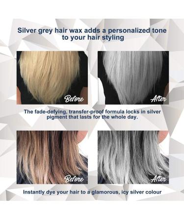 Bonbela Silver Gray Hair Color Wax - Temporary Hair Styling Wax for Men & Women - International Shipping Available - Buy Online on GoSupps.com
