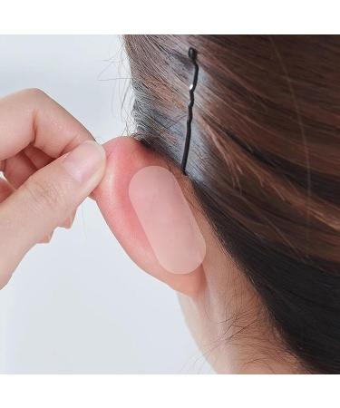 60pcs Transparent Silicone Ear Stickers | Cosmetic Ear Patch Makeup Tape | Invisible Earring Support for Women Men | 3.7x1.6cm - Buy Online on GoSupps.com