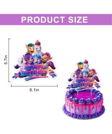 25PCS Cute Pony Cake Topper Cartoon Pony Cup Cake Topper Binrthday Themed Party Decoration Pony Supplies for Boy Girls Adults - Buy Online on GoSupps.com