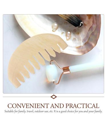 Baluue Jade Scalp Massage Comb - Chinese Gua Sha Style Antistatic Hair Growth Tool for Women - Buy Online on GoSupps.com