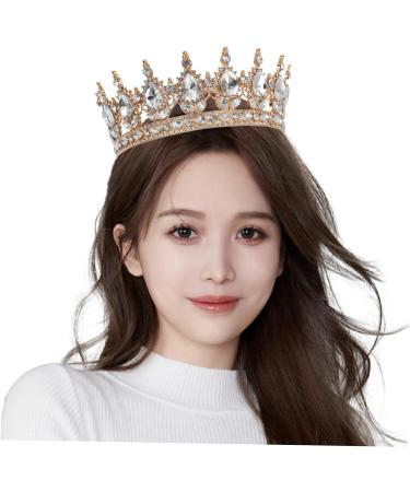 Healeved Baroque Crown Wedding Bridal Crown Headpiece Wedding Bride Crown Rhinestone Crown for Bride Wedding Rhinestone Crown Rhinestone Crown for Ladies Crown for Women Zinc Alloy - Buy Online on GoSupps.com