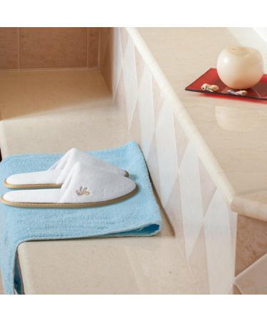 BERGMAN KELLY Disposable Spa Slippers - Closed Toe, Coral Fleece, Deluxe Padded Sole - 12 Pairs - Buy Online on GoSupps.com