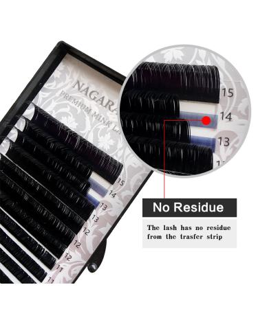 Nagaraku Classic Individual Eyelash Extensions - 1:1 Soft Natural Volume 0.07mm B Curl 7-15mm Mixed Rows for Half-Permanent Looks - International Shipping Available - Buy Online on GoSupps.com