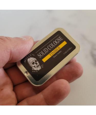 Skullys Beard Oil - Solid Cologne Balm Warm Amber (Timber Warm Amber Fragrance) (0.5 oz) Concentrated Mens Cologne Mens Cologne  - Buy Online on GoSupps.com