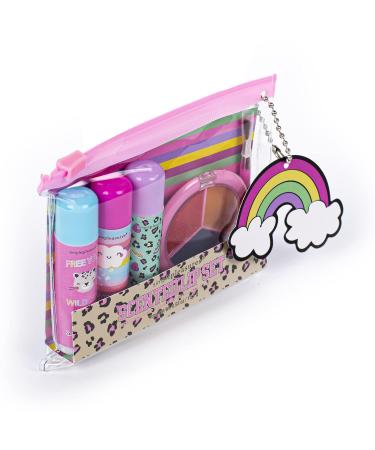 Tri-Coastal Design Simple Pleasures Lip Balm Set | 3 Fragrances | Lip Brush & Reusable PVC Bag | Perfect First Makeup for Kids - Buy Online on GoSupps.com