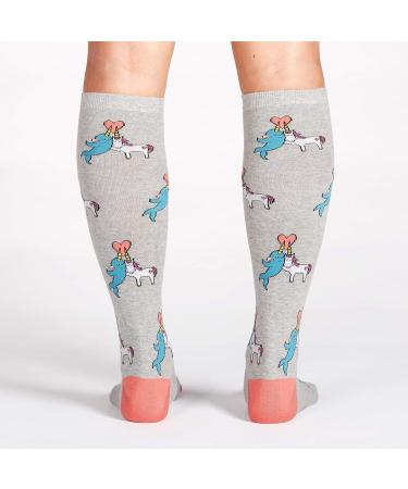 Shop Magical Unicorns Knee High Funky Socks | Sock It To Me - One Size Grey for International Shipping - Buy Online on GoSupps.com