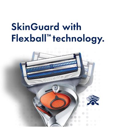 Gillette SkinGuard Men's Razor Flex Handle with 4 Blade Refills - Buy Online on GoSupps.com