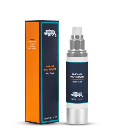One and You're Done Mens Face Cream 1.7 Fl. Oz Scentless Everyday Use Non-Greasy Facial Moisturizer