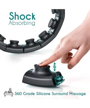 Teal Elite Smart Weighted Hula Hoop for Adults - Adjustable & Detachable - 2-in-1 Fitness & Massage Hoop - Buy Online on GoSupps.com