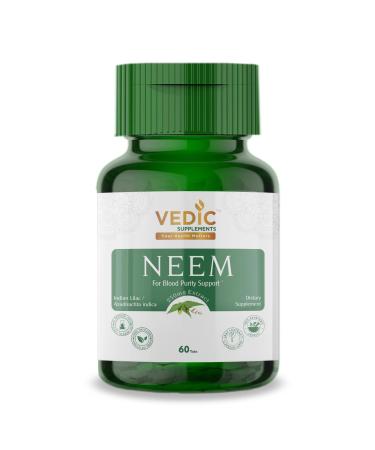 Neem Tablets Vedic Supplements - Supports Skin Immune & Detox