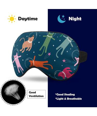 Cute Kittens Cat in Space Sleep Mask - Adjustable Strap, Blocks Light, Ideal for Sleeping, Travel, Naps - Men & Women - Buy Online on GoSupps.com