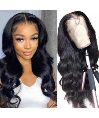 Atilck Lace Front Wigs Human Hair Pre Plucked Body Wave 13x4 HD Transparent Lace Frontal Wigs with Baby Hair Brazilian Human Hair Wigs for Black Women 150% Denisty Glueless Wigs Human Hair Natural Color (20 Inch) 20 Inch...