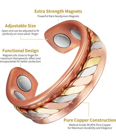 Magnetic Therapy Joint Bone Ring - Arthritis & Migraine Relief | Magnetic Jewelry in Gift Box (E) - Buy Online on GoSupps.com