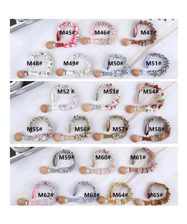 Handmade Baby Pacifier Chain | Teething Clips & Beech Wood Toy for Newborns | Soft Cotton Chewable Pacifiers - M48 - Buy Online on GoSupps.com