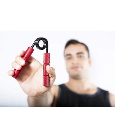 RPM Power PowerGripper Metal Hand Muscle Trainer | Train Grips Wrists & Arms | 50lbs - 400lbs Resistance | Red (200lbs) - International Shipping Available - Buy Online on GoSupps.com