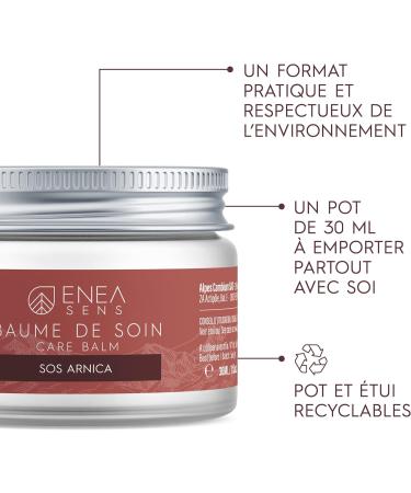 Enea Sens - Baume de Soin SOS Arnica Bio - Douleurs Musculaires - Huiles Essentielles - Cire d'Abeille M l ze H lichryse Mac r t Huileux d'Arnica Montana - 30 ml - Fabriqu en France - Buy Online on GoSupps.com
