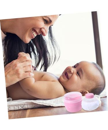 SECFOU Baby Powder Bath Set - Infant Sponge & Makeup for Kids - Talcum Powder Container - Pink Body Puff Kit - 2 Sets - Buy Online on GoSupps.com