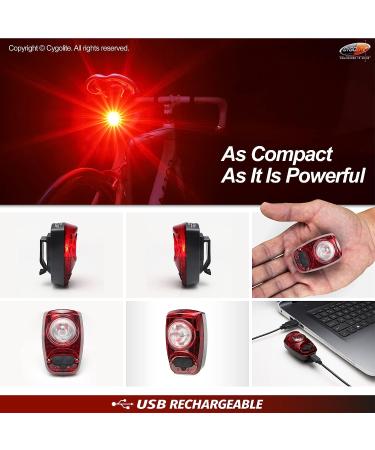 CYGOLITE Hotshot 100 Lumen Bike Tail Light - 6 Night & Day Modes, USB Rechargeable - Buy Online on GoSupps.com