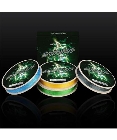 KastKing Extremus Braided Fishing Line 50LB - 150Yds | Highly Abrasion Resistant, Thin Diameter, Zero Stretch | Color Fast Yellow 4-Strand Braided Lines - Buy Online on GoSupps.com