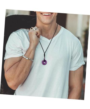 Fomiyes Amethyst Necklace with Safety Buckle | Healing Crystal Jewelry for Men & Women | Unique Chinese Design - Buy Online on GoSupps.com