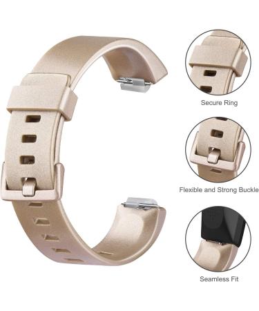 8 Pack Silicone Bands for Fitbit Inspire 2, HR, Ace 2 | Sport Adjustable Wristbands for Women Men | Small Size | Rose Gold/Champagne Gold - Buy Online on GoSupps.com