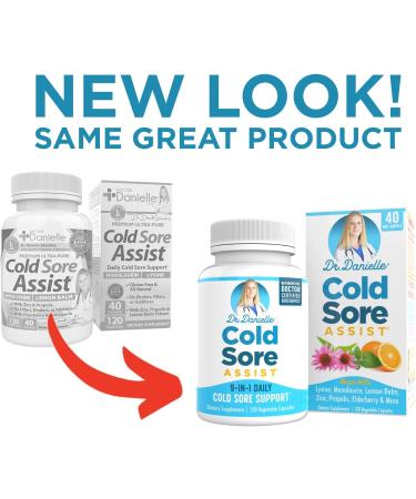 Dr. Danielle Cold Sore Assist - 120 Capsules with Lysine & Lemon Balm for Best Relief - Buy Online on GoSupps.com