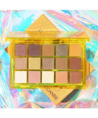 UCANBE Colorful 15 Shades Eyeshadow Palette - Shimmer, Matte, Metallic | High Pigmented, Waterproof Eye Shadow | Creamy & Blendable Makeup Set - My Honey - Buy Online on GoSupps.com
