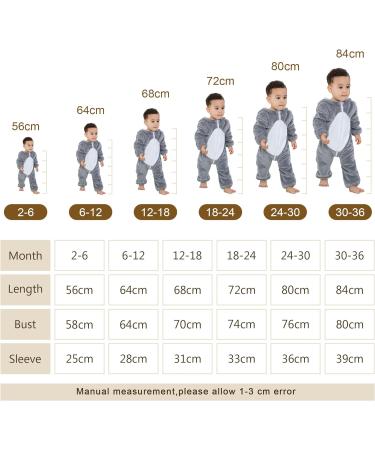 COOKY.D Baby Hooded Rompers | Winter Flannel Jumpsuit Pajamas 18-24 Months Koala | 2-36 Months - Buy Online on GoSupps.com