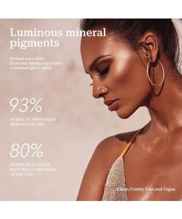 Body Bronzing Drops Liquid Bronzer Powder for Face and Body Illuminating Light Tanning Serum for Body Natural Rose Finish for Flawless Skin and Radiance - Buy Online on GoSupps.com