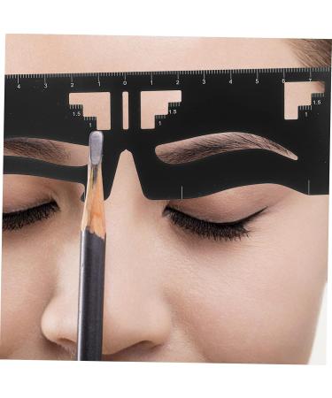 FOMIYES 10 Pcs Eyebrow Ruler Eyebrow Corrector Mini Practical Female Makeup Tool Eyebrow Trimming Labeling 1 count (Pack of 1) Blackx5pcs - Buy Online on GoSupps.com