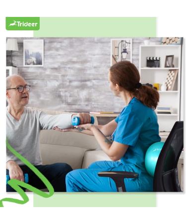 Trideer 9 Inch Pilates Ball - Small Exercise Ball for Core Training & Physical Therapy - Yoga Barre Ball for Balance & Stability - Includes Exercise Guide - Turkis - Buy Online on GoSupps.com