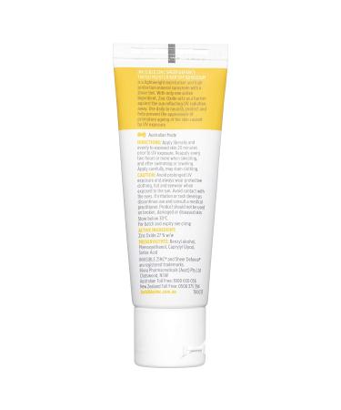 Invisible Zinc Sheer Defence Medium SPF 50 Daily Moisturizer - 50g - Buy Online on GoSupps.com